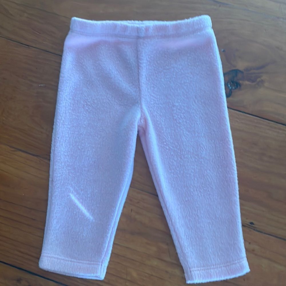 NWOT 3 months SUPER SOFT Squiggles pink fleece SUPER SOFT pants leggings